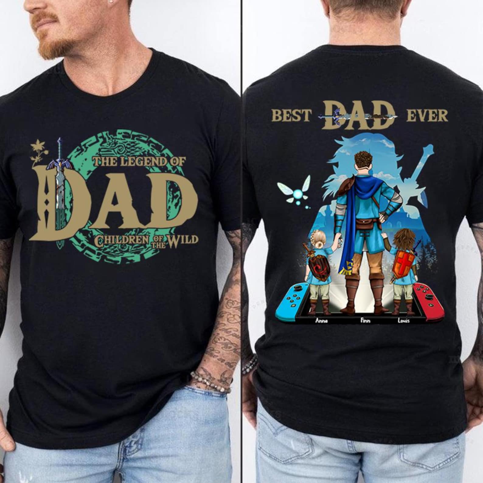 Custom The Legend Of Dad Shirt, Best Dad Ever Shirt, Children Of The Wild Shirt, Father's Day Gift For Mom, Daddy Shirt For Men