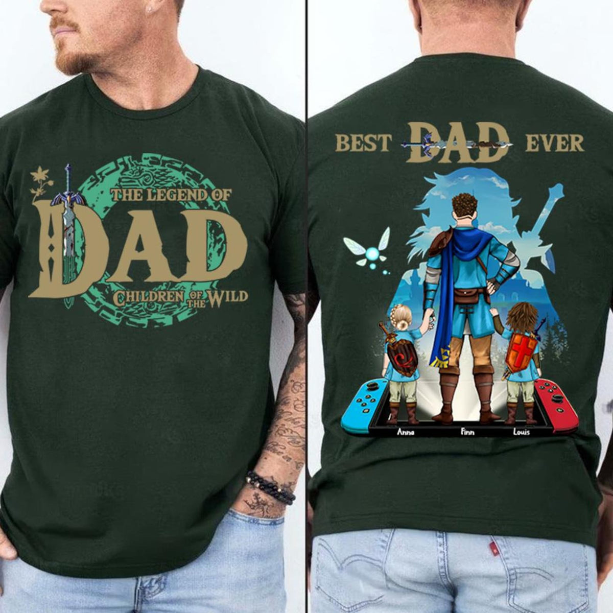 Custom The Legend Of Dad Shirt, Best Dad Ever Shirt, Children Of The Wild Shirt, Father's Day Gift For Mom, Daddy Shirt For Men