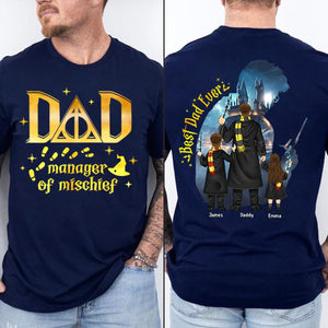 Custom Manager Of Mischief Dad Shirt, Best Dad Ever, Magical Dad TShirt, Daddy Shirt, Fantastic Dad Shirt, Father's Day Dad Shirt