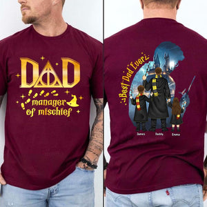 Custom Manager Of Mischief Dad Shirt, Best Dad Ever, Magical Dad TShirt, Daddy Shirt, Fantastic Dad Shirt, Father's Day Dad Shirt