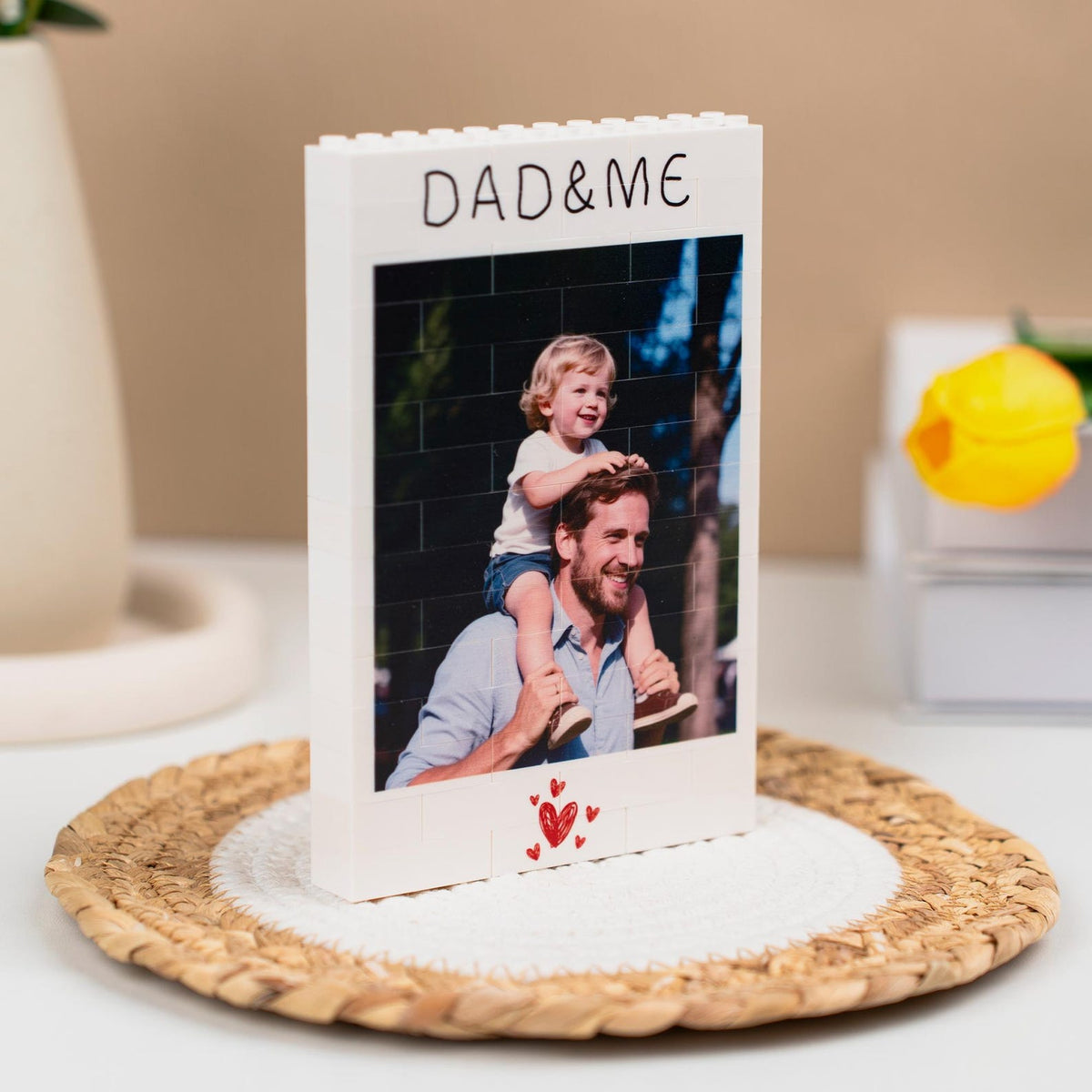 Personalized Custom Brick Photo Block Puzzle , Father's Day Gift, Funny Valenties Couple Photo Gifts