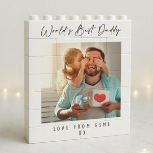 Personalised Father's Day Building Block Photo Gift | Daddy Gift | Dad Birthday | Unique Photo Present For Dad
