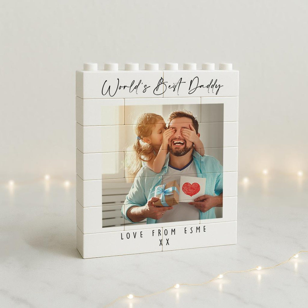 Personalised Father's Day Building Block Photo Gift | Daddy Gift | Dad Birthday | Unique Photo Present For Dad