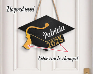 Personalized Graduation Sign, Senior 2026 Gift, Class of 2026 Decoration, Graduation Sign, Custom Graduation Wreath, Graduation Door Hanger