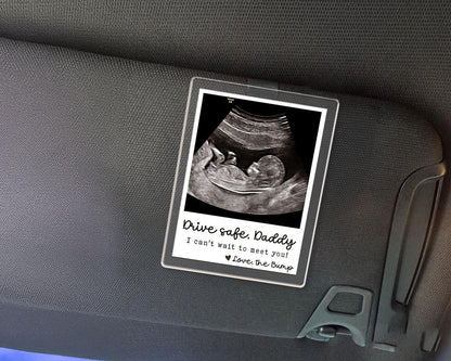 Personalized Baby Ultrasound Car Visor Clip, 1st Fathers Day Gift, New Dad Gift, Fathers Day Gift For Expecting Dad, Custom Pregnancy Gift