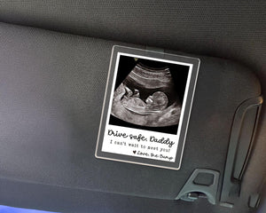 Personalized Baby Ultrasound Car Visor Clip, 1st Fathers Day Gift, New Dad Gift, Fathers Day Gift For Expecting Dad, Custom Pregnancy Gift