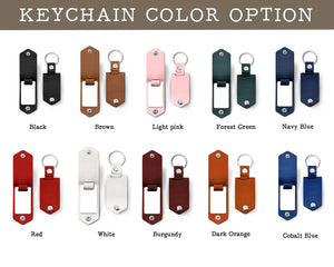 Personalized Photo Keychain For Dad, Custom Leather Keychain Gift For Daddy, Father's Day Gifts, New Dad Gift, Engraved Dad Keychain