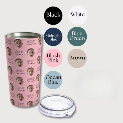 Father's Day Gift Custom Baby Face Tumbler Custom Coffee Tumbler Personalized Face Photo Cup Birthday Gift for Dad Travel Mug with Photo