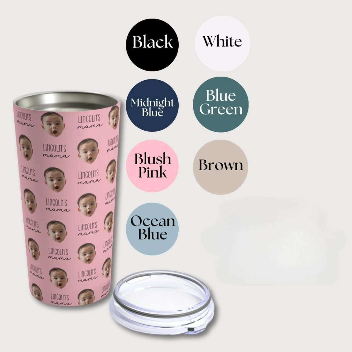 Father's Day Gift Custom Baby Face Tumbler Custom Coffee Tumbler Personalized Face Photo Cup Birthday Gift for Dad Travel Mug with Photo