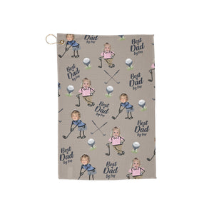 Custom Golf Towel With Kids Photo, Golf Lover Gift, Kids Golf Rag, Gift For Him, Dad gift, Custom Name Father Day Golf Gift, Best Dad by Par