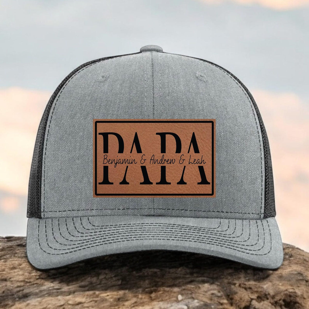 Custom Papa Hat with Kids Names - Personalized Dad Hat - Fathers Day Gift for Grandpa - Trucker Hat - Gift from Grandkids, Grandchildren