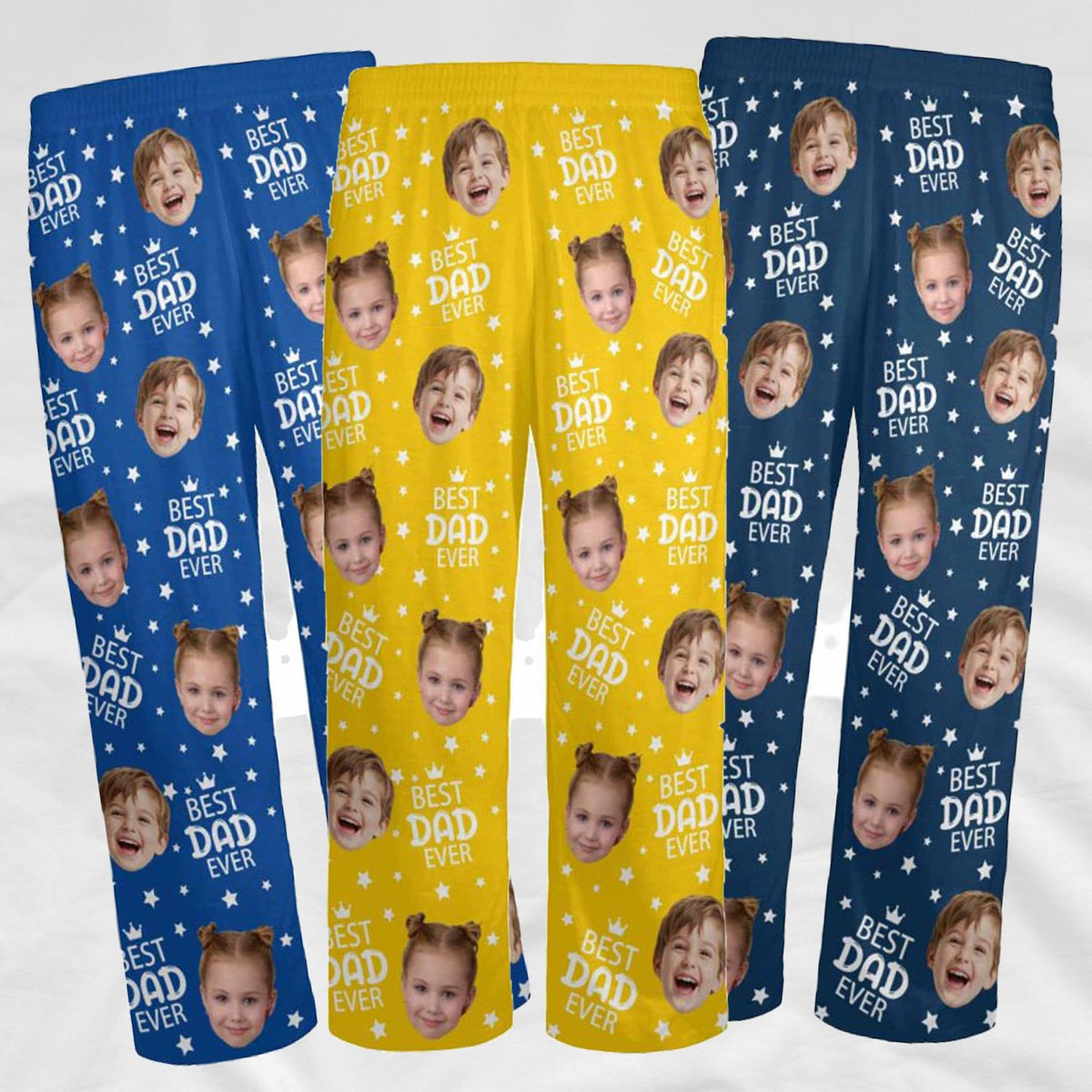 Custom Face Pajama Pants, Photo Gift for Dad Mom Father's Day Gifts, Personalized photo Pajama Trousers