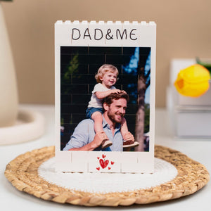 Personalized Custom Brick Photo Block Puzzle , Father's Day Gift, Funny Valenties Couple Photo Gifts