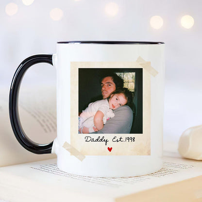 Custom Dad Photo Coffee Mug, Fathers Day Gift for Dad, Personalized Mug With Picture, Grandpa Gift, Dad Birthday Gift, Custom Dad Est Mug