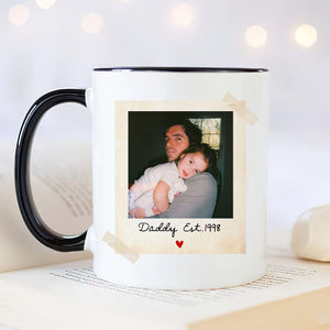 Custom Dad Photo Coffee Mug, Fathers Day Gift for Dad, Personalized Mug With Picture, Grandpa Gift, Dad Birthday Gift, Custom Dad Est Mug