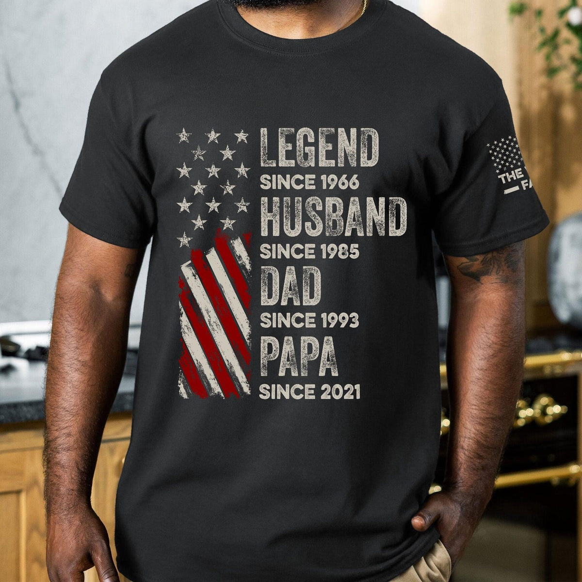 Personalized Legend, Husband, Dad And Grandpa Custom Family Name Shirt, July 4th Dad Shirt, Dad America Shirt, Father's Day Gift for Dad