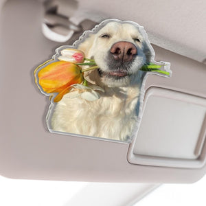 Personalized 1st Father's Day Gift For Dad, Custom Photo Car Visor Clip, Baby Photo Car Sun Visor Clip, Drive Safe Daddy, Gift For Husband
