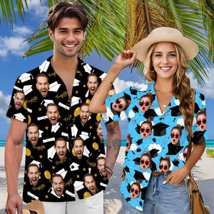 Custom Face Graduation Shirt : Custom Photo Graduation Hawaiian Shirt: Custom 2026 Senior Gift