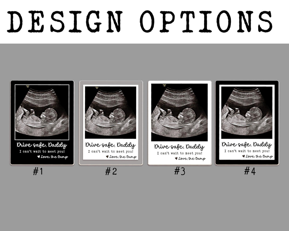 Personalized Baby Ultrasound Car Visor Clip, 1st Fathers Day Gift, New Dad Gift, Fathers Day Gift For Expecting Dad, Custom Pregnancy Gift