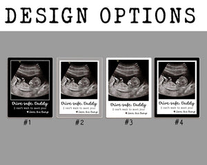 Personalized Baby Ultrasound Car Visor Clip, 1st Fathers Day Gift, New Dad Gift, Fathers Day Gift For Expecting Dad, Custom Pregnancy Gift