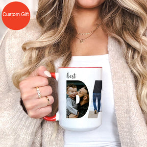 Personalized Photo Mug For Dad, Custom Fathers Day Cup, Photo Collage Mug, Dad Birthday Gift, Father Gift From Son Daughter Wife, Dad Mug