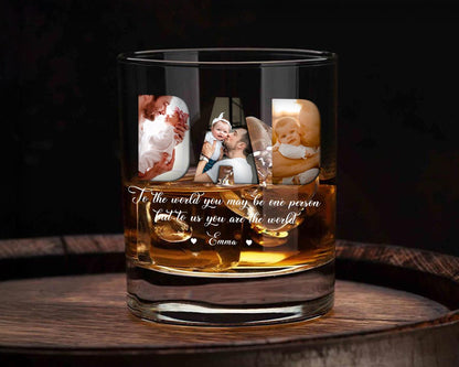 Personalized Fathers Day Gift, Custom Photo DAD Whiskey Glass for Dad, Custom Dad Whiskey Glass with Photo, Dad Gift from Kids or Wife