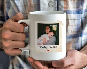 Custom Dad Photo Coffee Mug, Fathers Day Gift for Dad, Personalized Mug With Picture, Grandpa Gift, Dad Birthday Gift, Custom Dad Est Mug