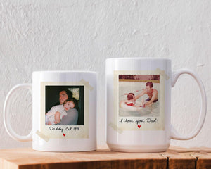Custom Dad Photo Coffee Mug, Fathers Day Gift for Dad, Personalized Mug With Picture, Grandpa Gift, Dad Birthday Gift, Custom Dad Est Mug