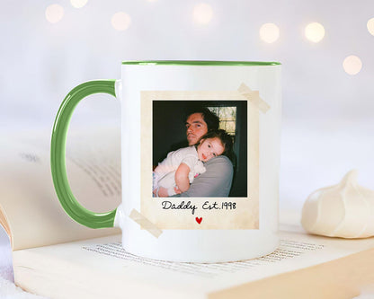 Custom Dad Photo Coffee Mug, Fathers Day Gift for Dad, Personalized Mug With Picture, Grandpa Gift, Dad Birthday Gift, Custom Dad Est Mug