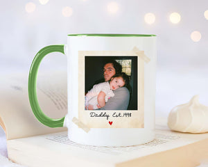 Custom Dad Photo Coffee Mug, Fathers Day Gift for Dad, Personalized Mug With Picture, Grandpa Gift, Dad Birthday Gift, Custom Dad Est Mug