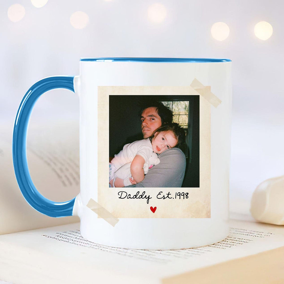 Custom Dad Photo Coffee Mug, Fathers Day Gift for Dad, Personalized Mug With Picture, Grandpa Gift, Dad Birthday Gift, Custom Dad Est Mug