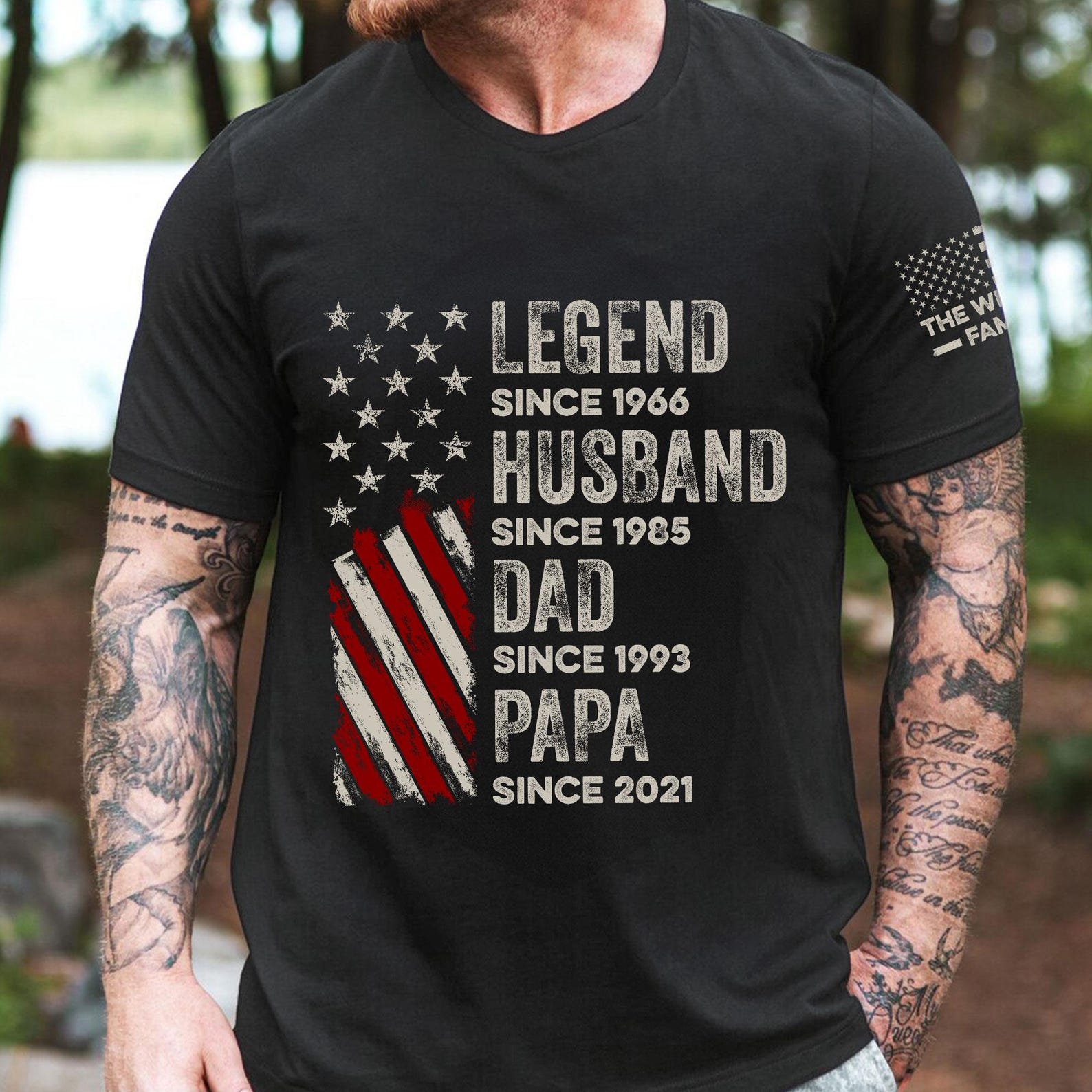 Personalized Legend, Husband, Dad And Grandpa Custom Family Name Shirt, July 4th Dad Shirt, Dad America Shirt, Father's Day Gift for Dad