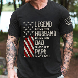Personalized Legend, Husband, Dad And Grandpa Custom Family Name Shirt, July 4th Dad Shirt, Dad America Shirt, Father's Day Gift for Dad
