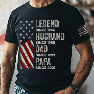 Personalized Legend, Husband, Dad And Grandpa Custom Family Name Shirt, July 4th Dad Shirt, Dad America Shirt, Father's Day Gift for Dad