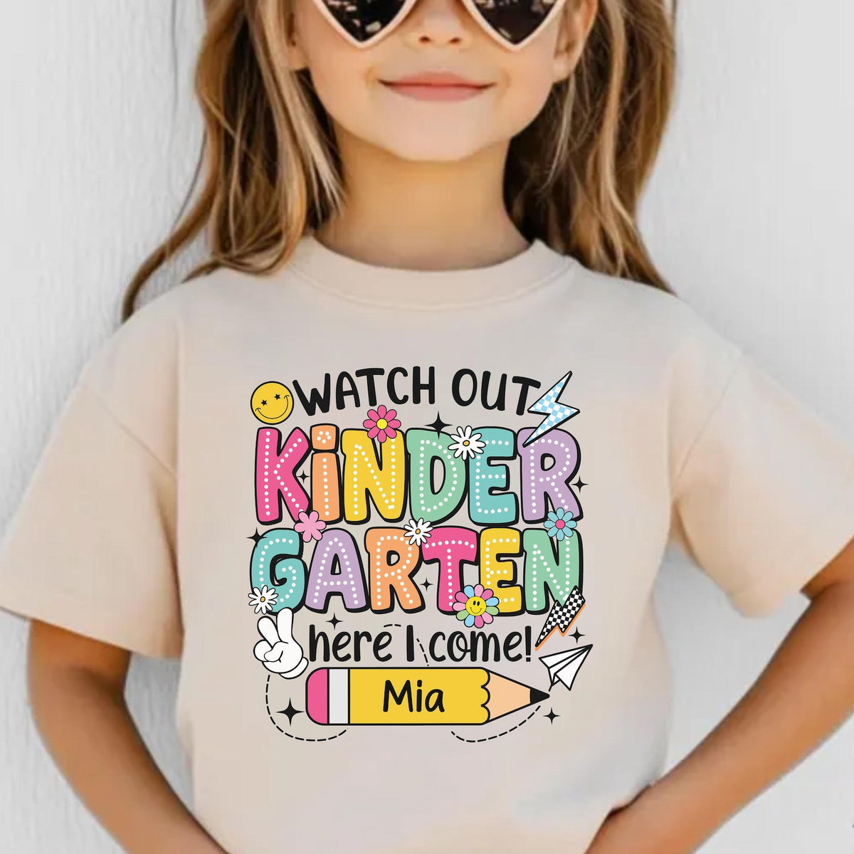 Personalized Back To School Shirt, First Day Of School Tee, Kindergarten Shirt, Back To School Gift for Kids