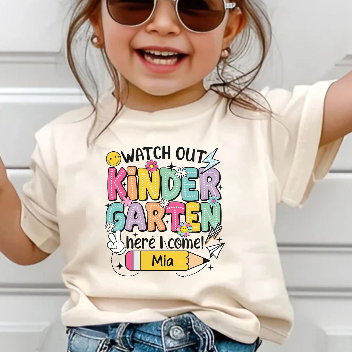 Personalized Back To School Shirt, First Day Of School Tee, Kindergarten Shirt, Back To School Gift for Kids