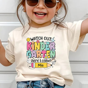 Personalized Back To School Shirt, First Day Of School Tee, Kindergarten Shirt, Back To School Gift for Kids