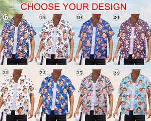 Personalized American Flag Hawaiian face Shirt: USA 250th Anniversar Gift,4th of July Shirt