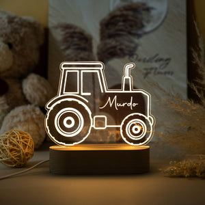 Personalised Tractor Night Light,Nursery Decor,Kids Gift,Night Light,Children's Night Light,Digger Light,Tractor Light,Baby Christmas Gifts