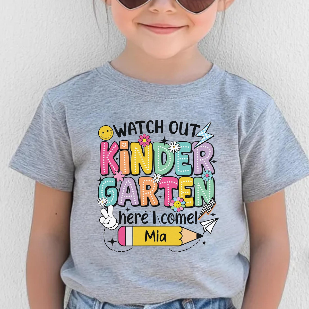 Personalized Back To School Shirt, First Day Of School Tee, Kindergarten Shirt, Back To School Gift for Kids
