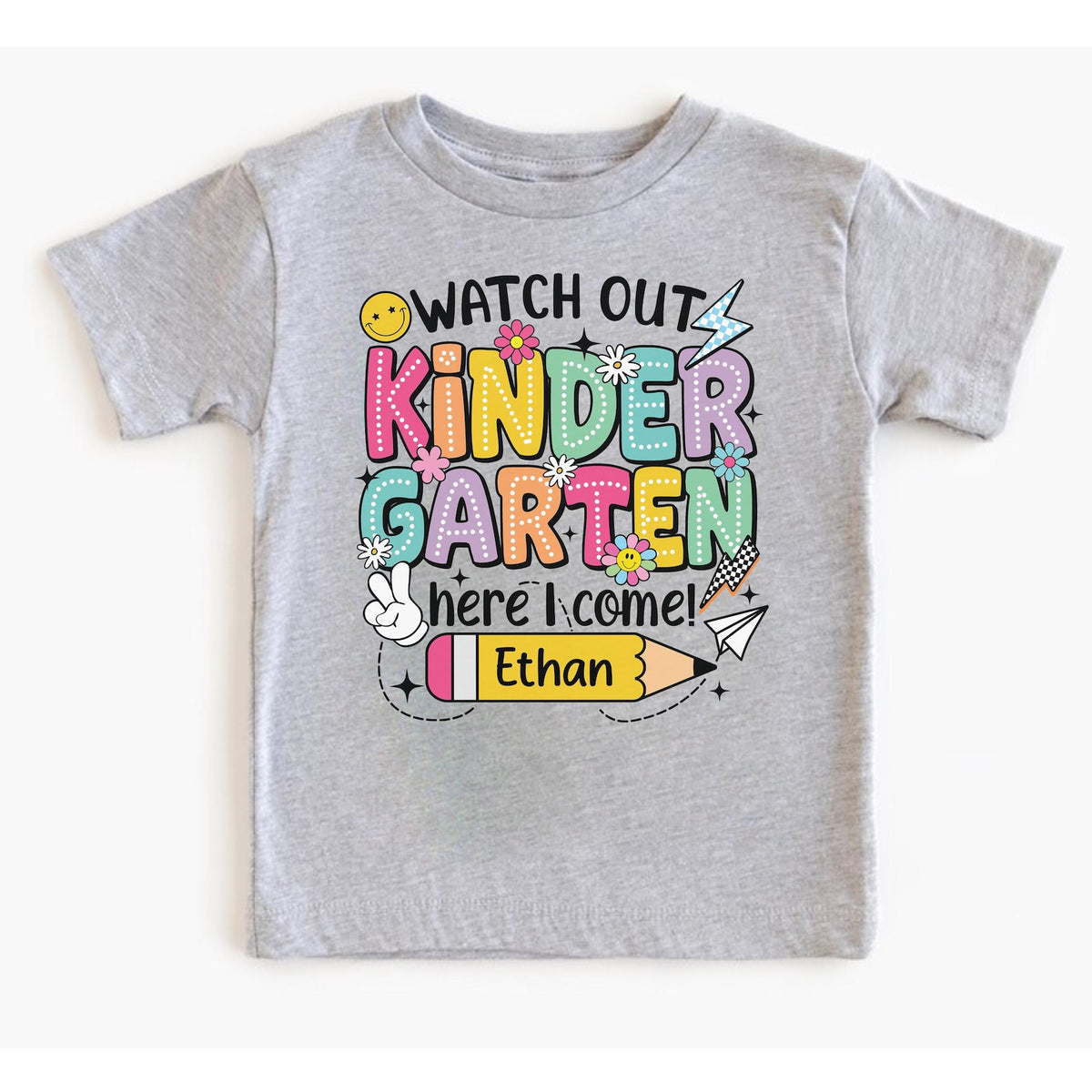 Personalized Back To School Shirt, First Day Of School Tee, Kindergarten Shirt, Back To School Gift for Kids