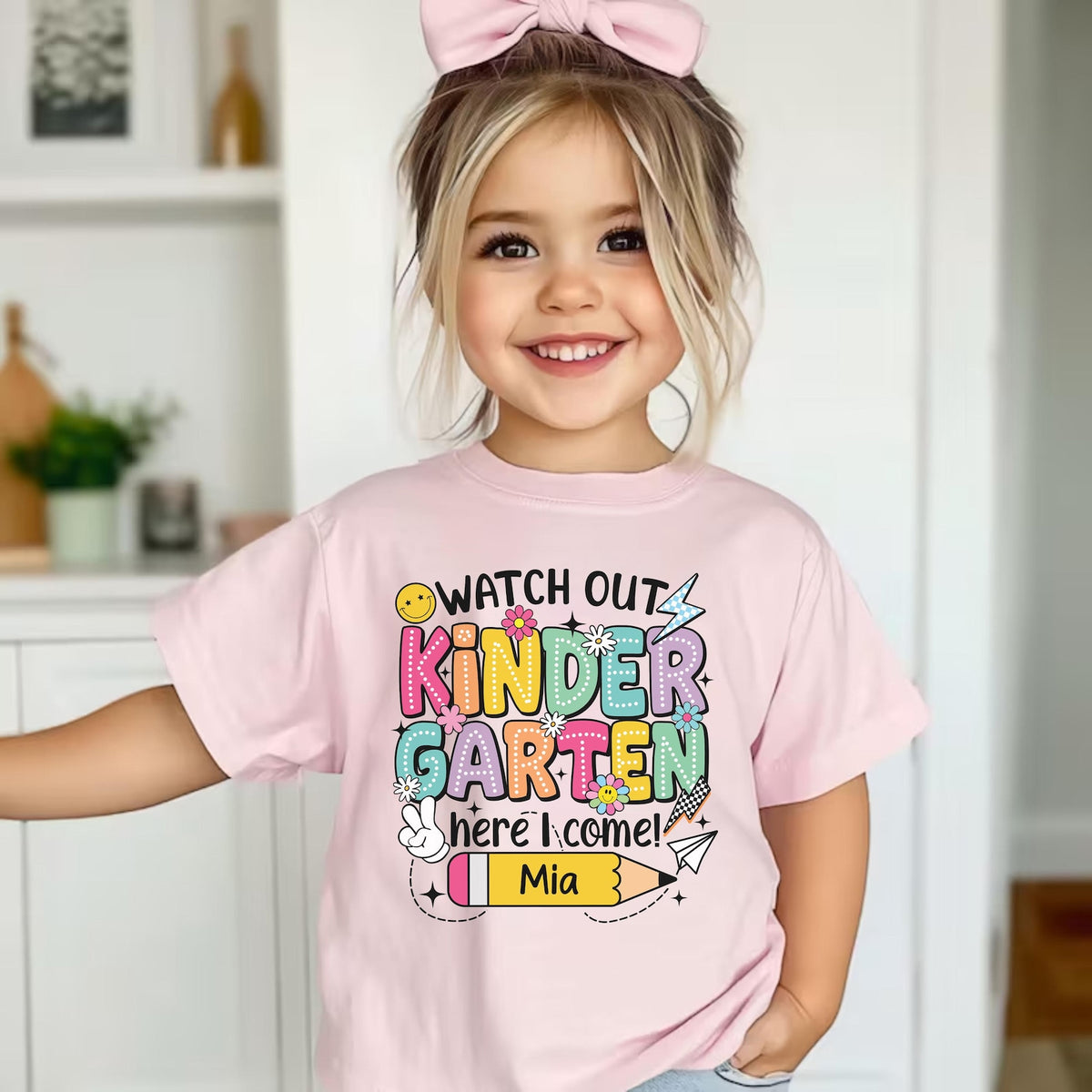 Personalized Back To School Shirt, First Day Of School Tee, Kindergarten Shirt, Back To School Gift for Kids