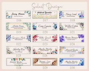 Desk Plaque,Acrylic Desk Name Plate, Floral Office Decor, Custom Teacher Gift,Name plate,New Job Gift