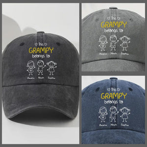 Personalized Grandpa Hat: Custom Grandkids Names, Vintage Style, Custom Family Keepsake