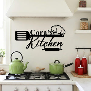 Personalized Family Kitchen Sign, Custom Kitchen Metal Wall Art, Kitchen Decor, Metal Kitchen Sign, Cooking Lover Gift,Birthday Gifts