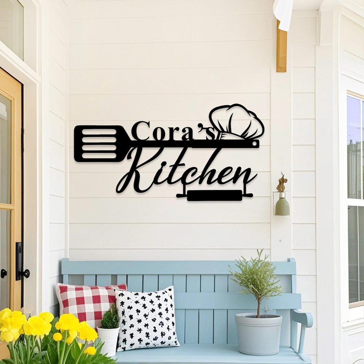 Personalized Family Kitchen Sign, Custom Kitchen Metal Wall Art, Kitchen Decor, Metal Kitchen Sign, Cooking Lover Gift,Birthday Gifts