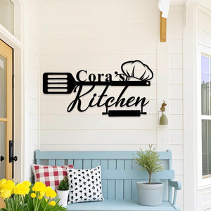 Personalized Family Kitchen Sign, Custom Kitchen Metal Wall Art, Kitchen Decor, Metal Kitchen Sign, Cooking Lover Gift,Birthday Gifts