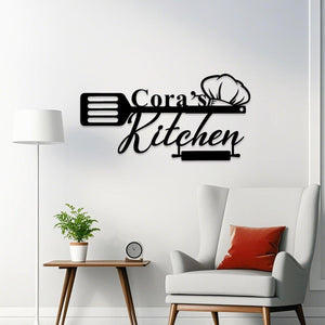 Personalized Family Kitchen Sign, Custom Kitchen Metal Wall Art, Kitchen Decor, Metal Kitchen Sign, Cooking Lover Gift,Birthday Gifts