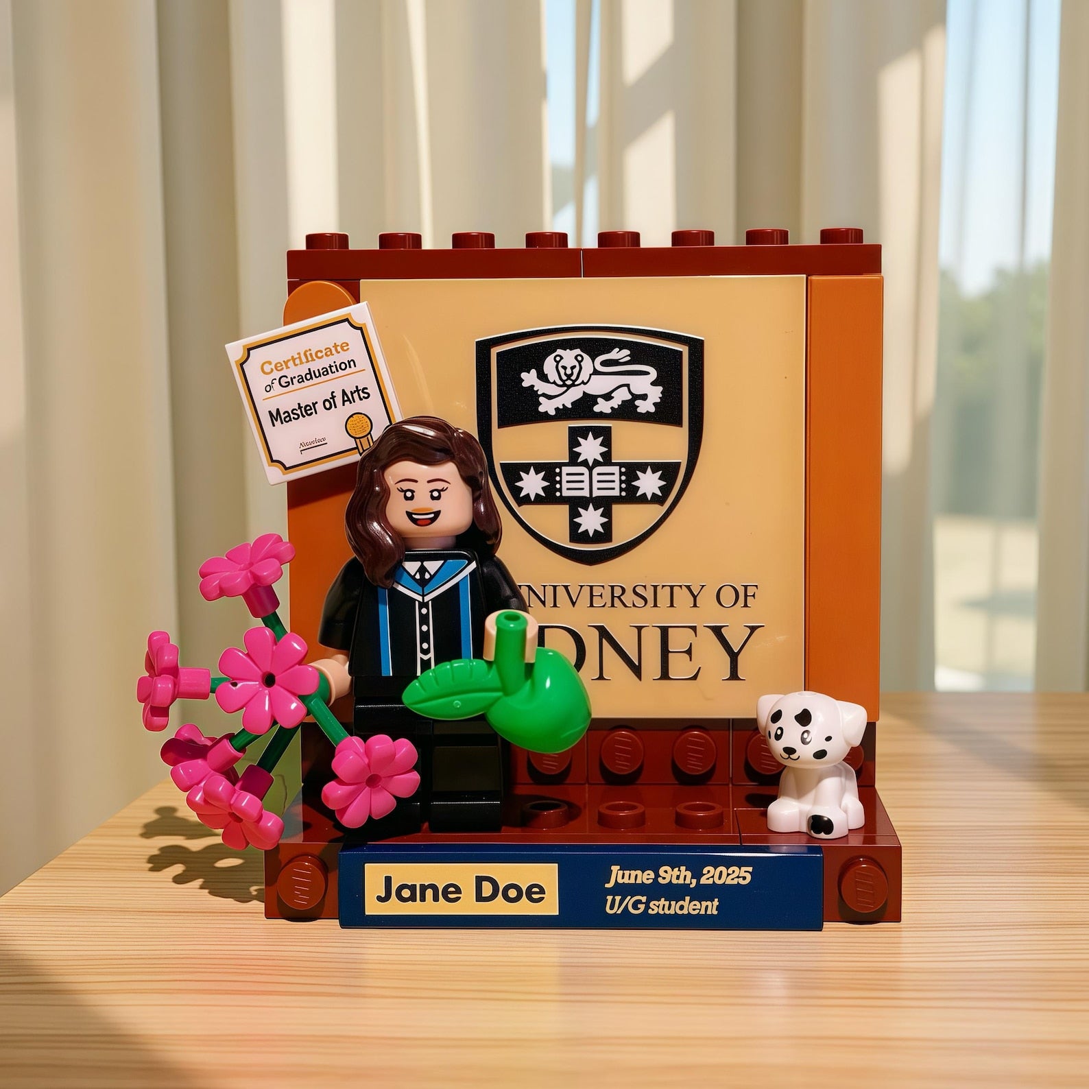 Personalised Graduation Figurine Gifts,Custom Text building blocks,Graduation Gift for Boyfriend,Son,Kids,friend,Desk decor,Eternal Keepsake
