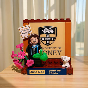 Personalised Graduation Figurine Gifts,Custom Text building blocks,Graduation Gift for Boyfriend,Son,Kids,friend,Desk decor,Eternal Keepsake